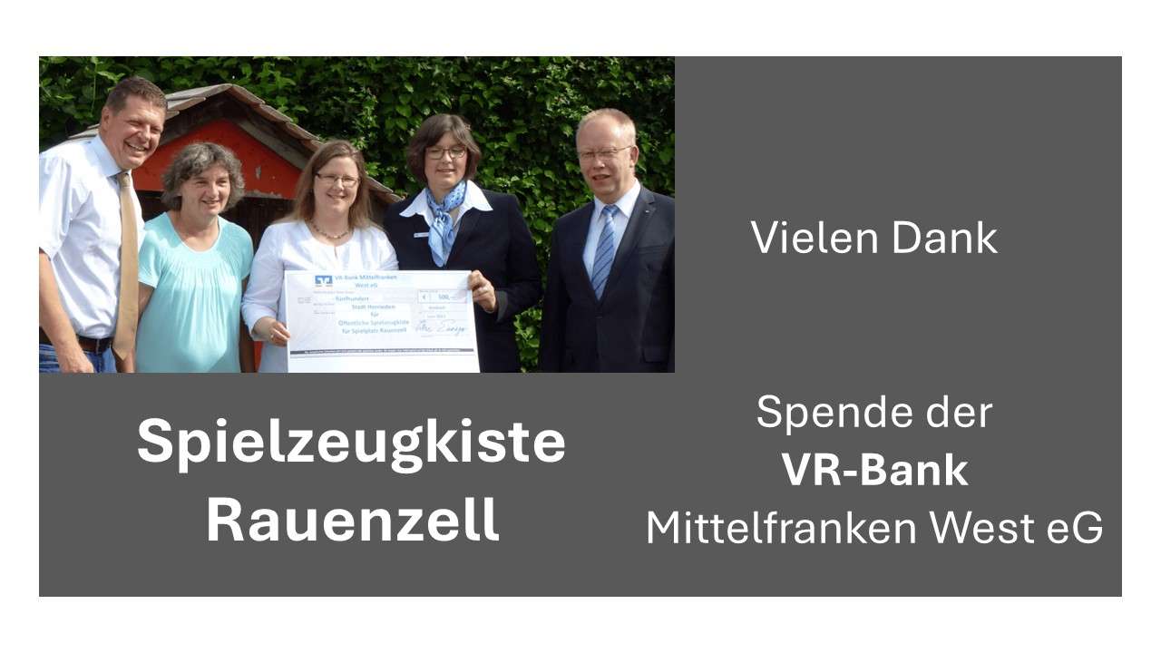 Spende für eine Spielzeugkiste in Rauenzell